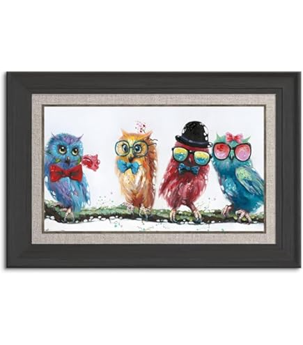 Amazon.co.jp: 絵画 ふくろう 壁掛け インテリア キュートオウル